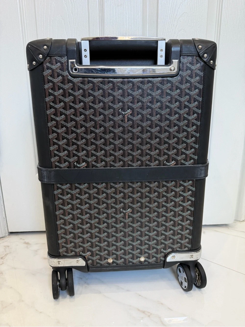 Goyard Bourget Carry-On Roller in Black and Brown